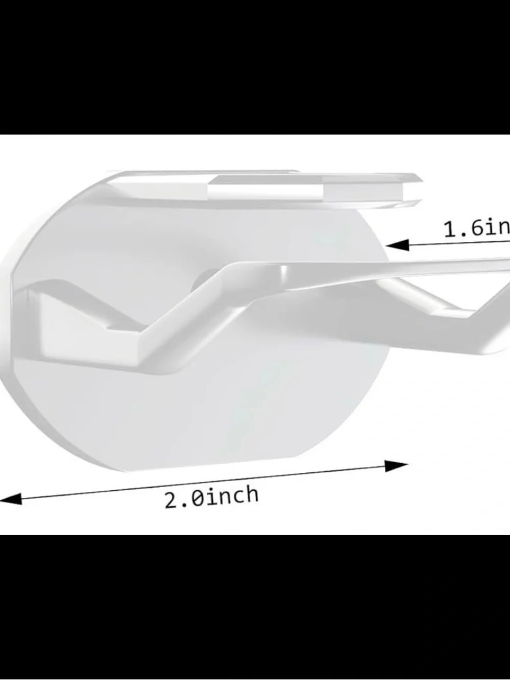 Hat Hooks/Mounts 16 Pack 3M Adhesive (White)